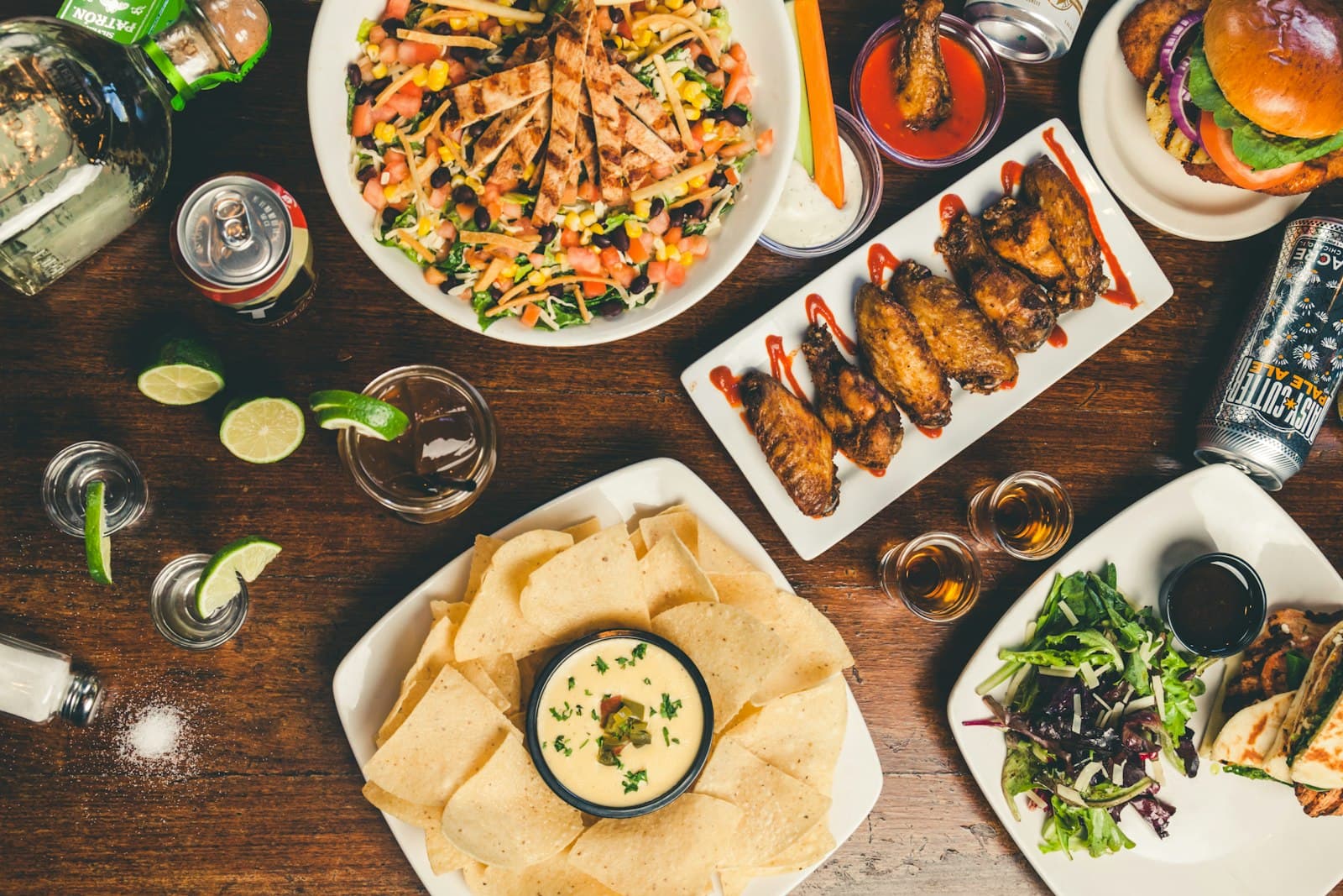 A spread of food laid out for a gathering